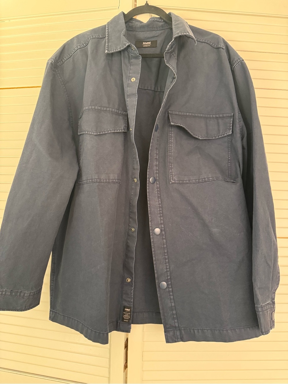 Mavi Men's Blue Utility Jacket Heavy Cotton